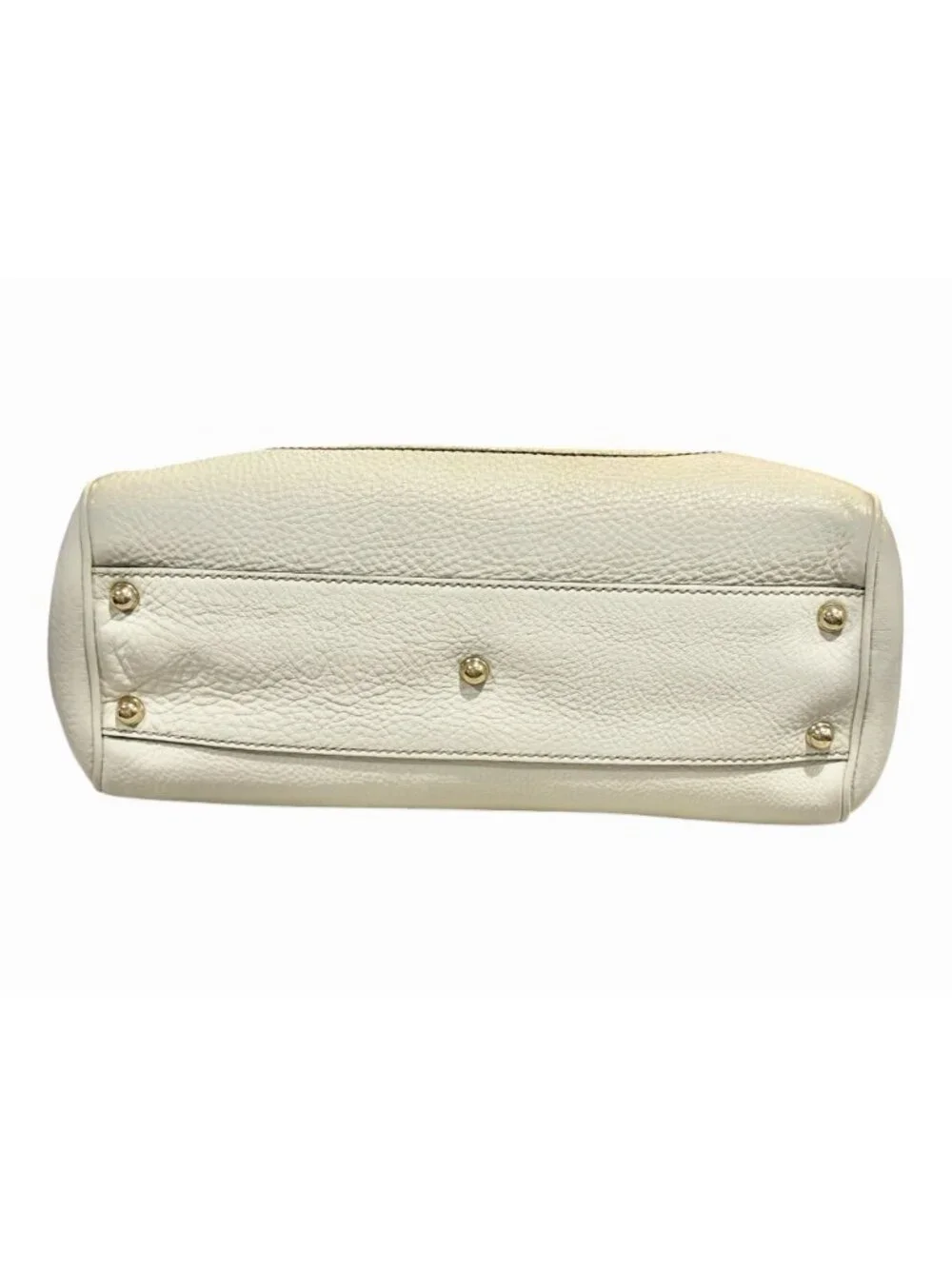 Gucci White Leather Diana Bamboo Top Handle Tote Bag